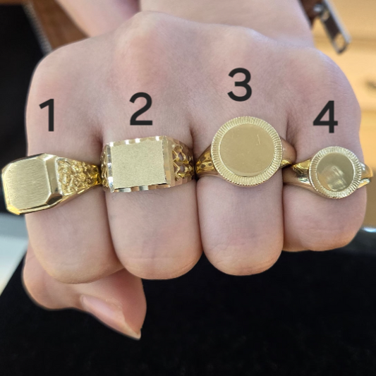 Men's Initial Rings – WATERMAN JOHN JEWELRY INC.