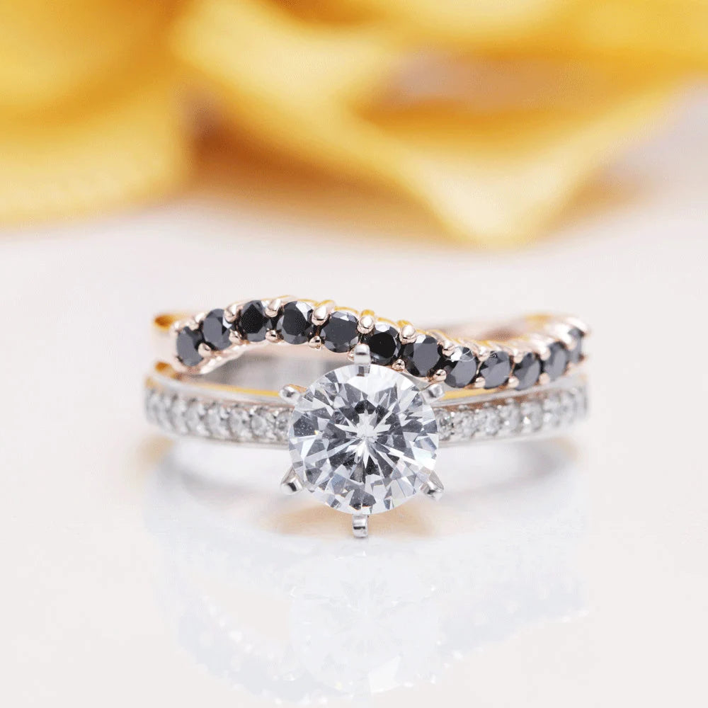 14K Solid Gold Black Diamond Wave Wedding Band/Diamond Wedding Ring/Matching Band for Engagement ring/Stacking Ring/Gold Wave Band/Gift ring