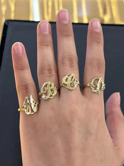 Women's initial rings new arrivals