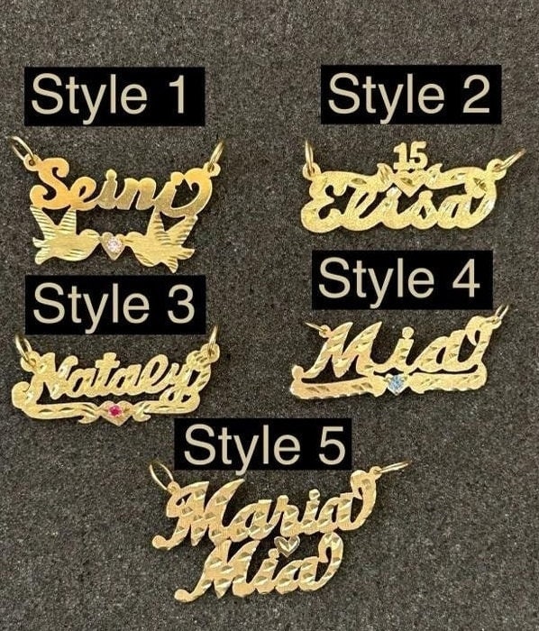 10K and 14k Custom Name Plate, Gold Name Plate, Gold Custom Plate for ...