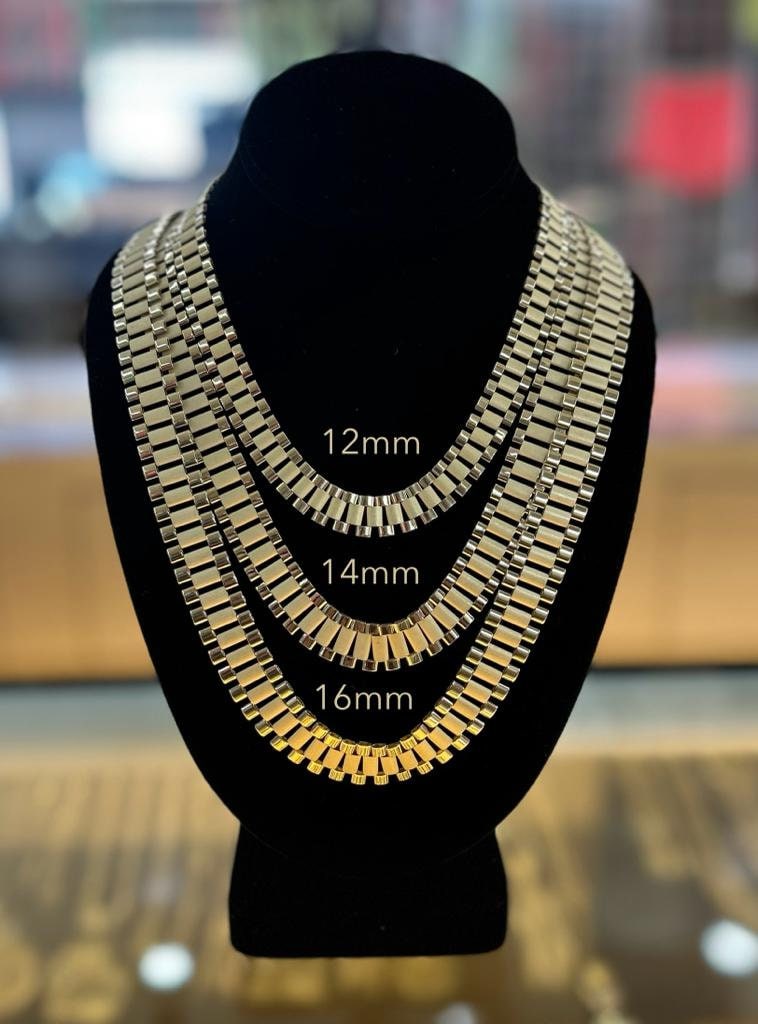10k Gold 10mm,12mm, 14mm, 16mm Presidential link Chain , Gold Link Chain, Presidential Chain, Chain, Gold Links, Gold Chain, Thick Link Chain