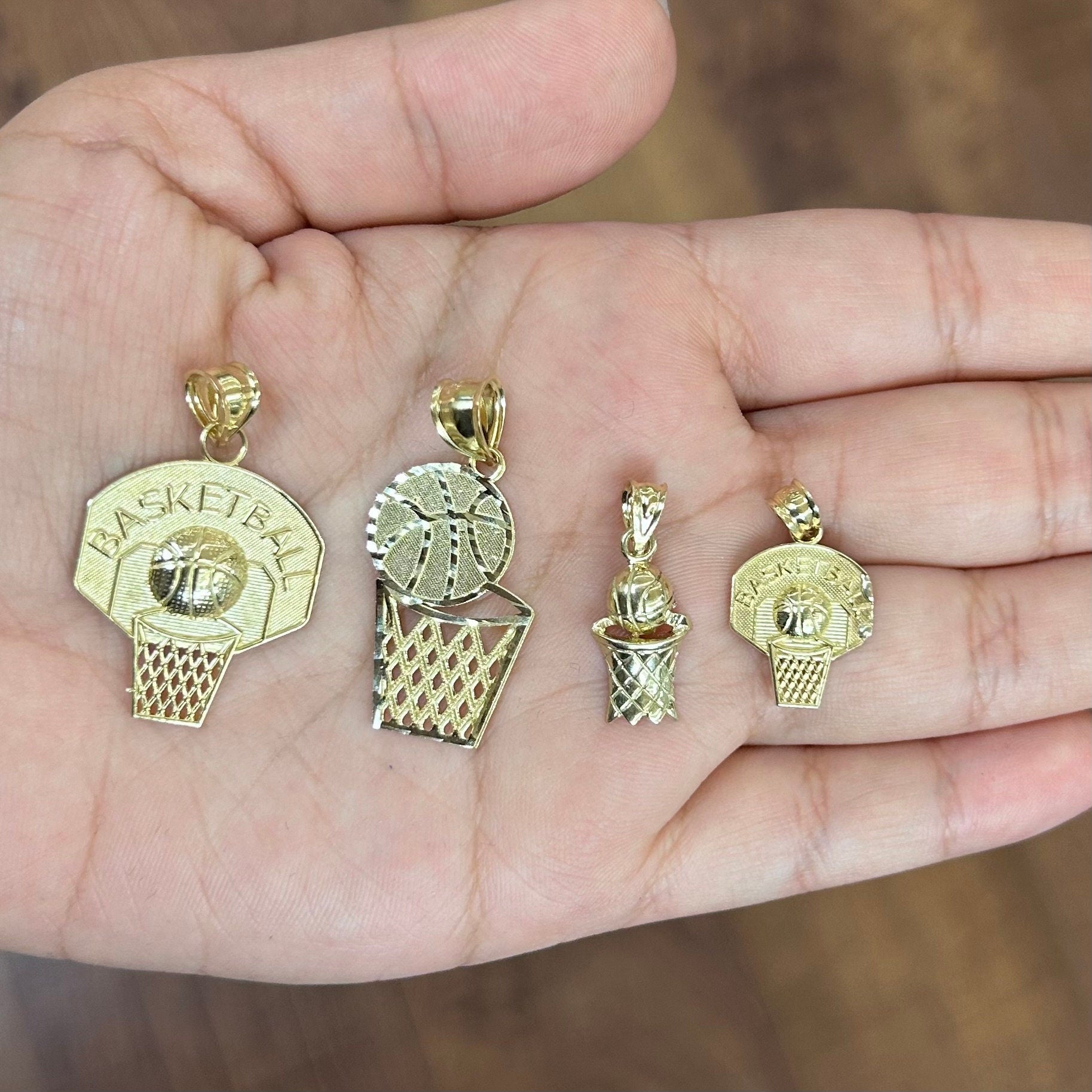 Gold basketball charm deals