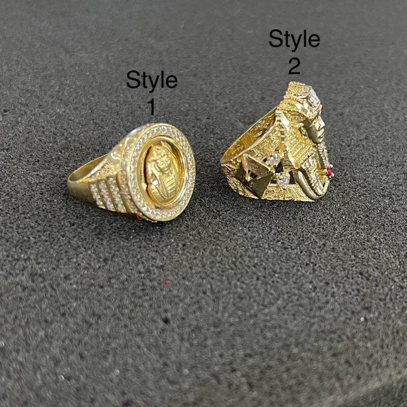 10k Gold Pharaoh Ring, Gold Style Ring, Men's Gold Ring, Gifts for him, Birthday Gift Ring, Small Medium Large Ring