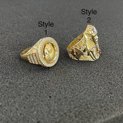10k Gold Pharaoh Ring, Gold Style Ring, Men's Gold Ring, Gifts for him, Birthday Gift Ring, Small Medium Large Ring