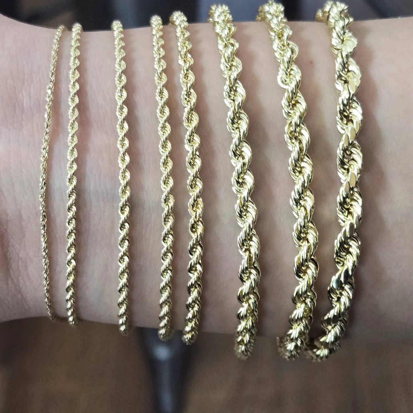 Mens 10k gold rope bracelet clearance