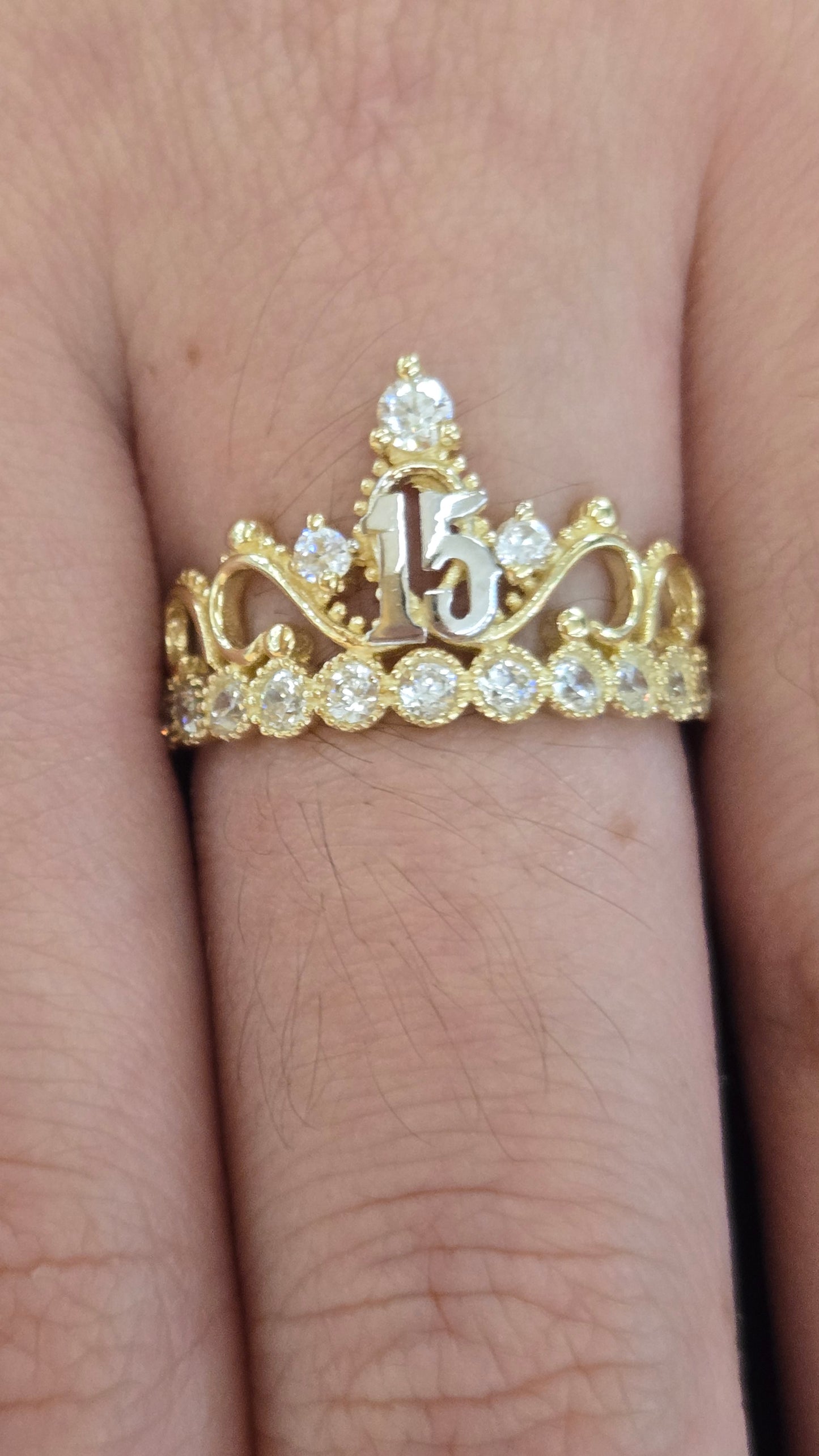 14k Quinceañera ring