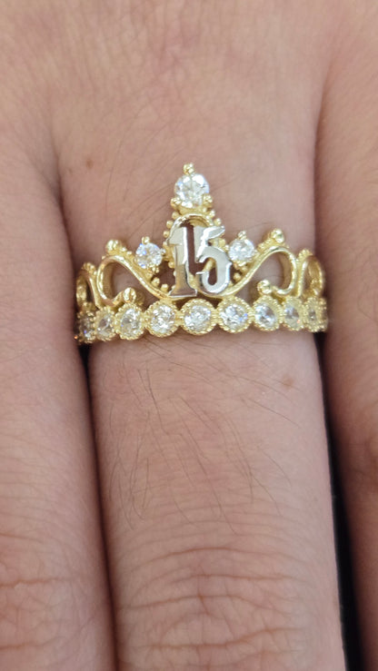 14k Quinceañera ring