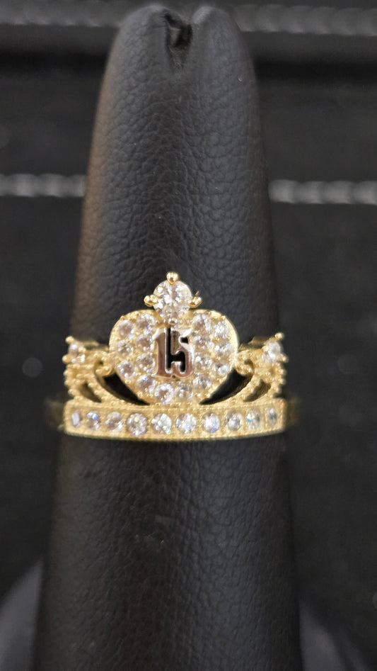 14k Quinceañera ring