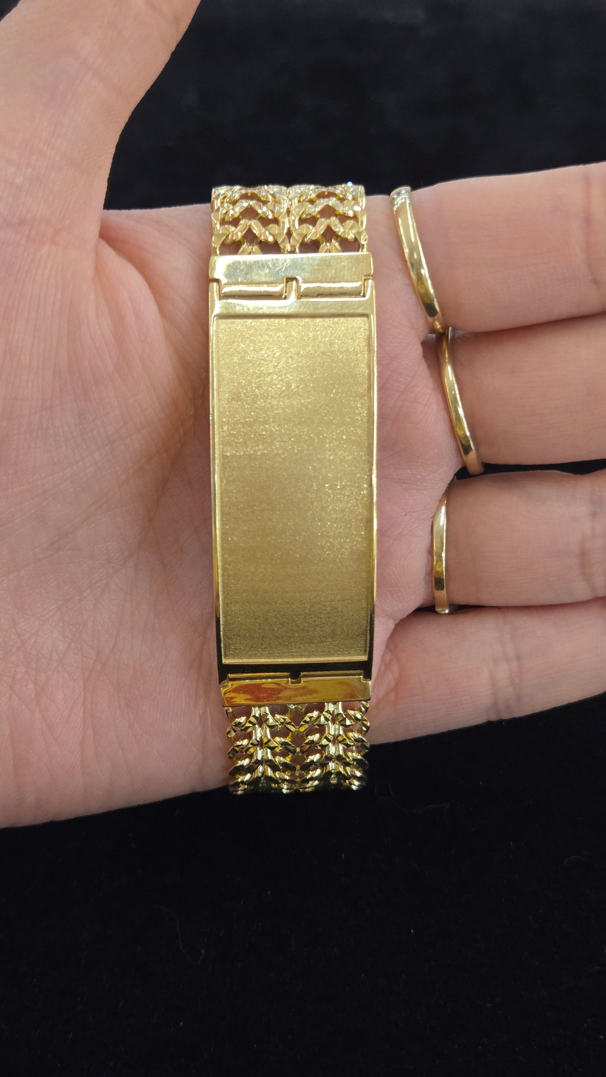 14k Gold petatillo name ID Bracelet, Gold petatillo Bracelet, petatillo Bracelet, 4 Row petatillo Bracelet