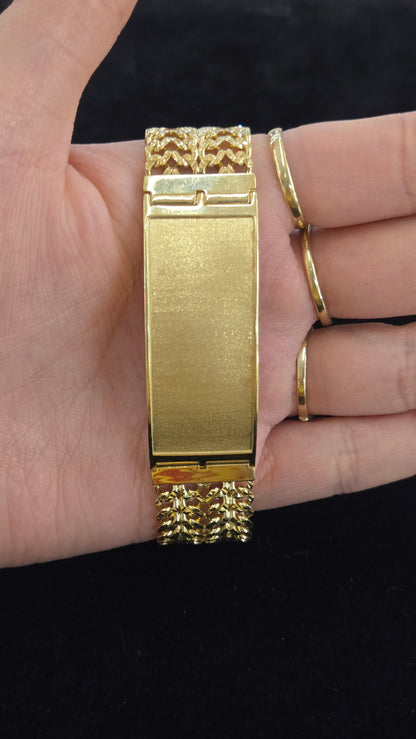 14k Gold petatillo name ID Bracelet, Gold petatillo Bracelet, petatillo Bracelet, 4 Row petatillo Bracelet