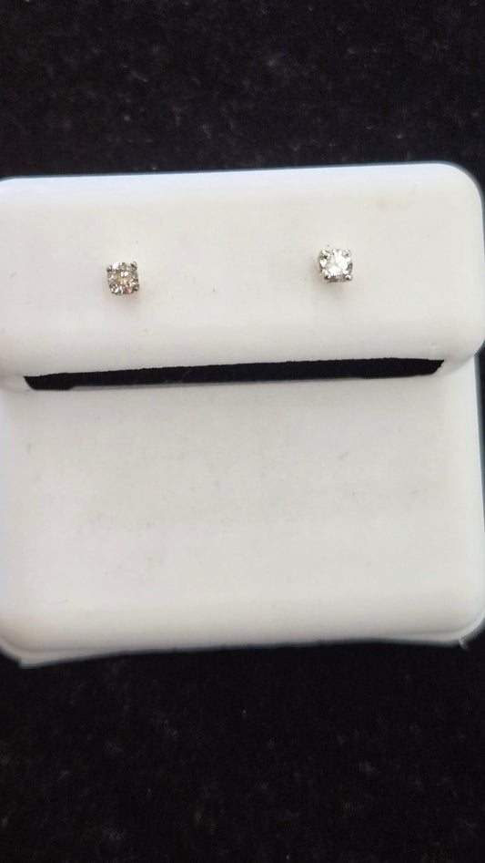 14k Gold studs Diamond Earrings, Diamond Earrings, Gifts for him her, Birthday Gift Earrings, Gold Earrings, screwback Earrings, Cluster Earrings
