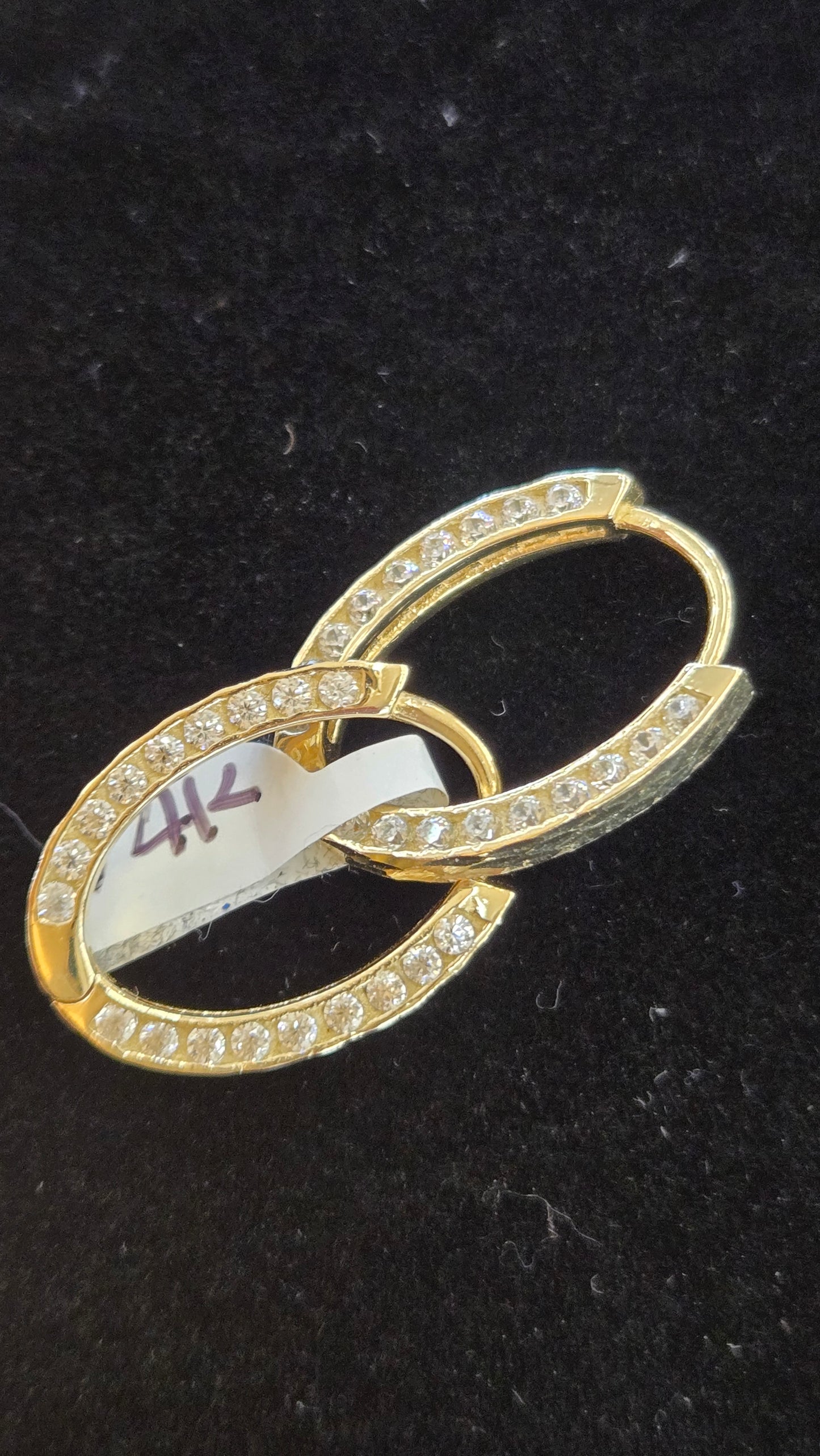 14k oval hoops