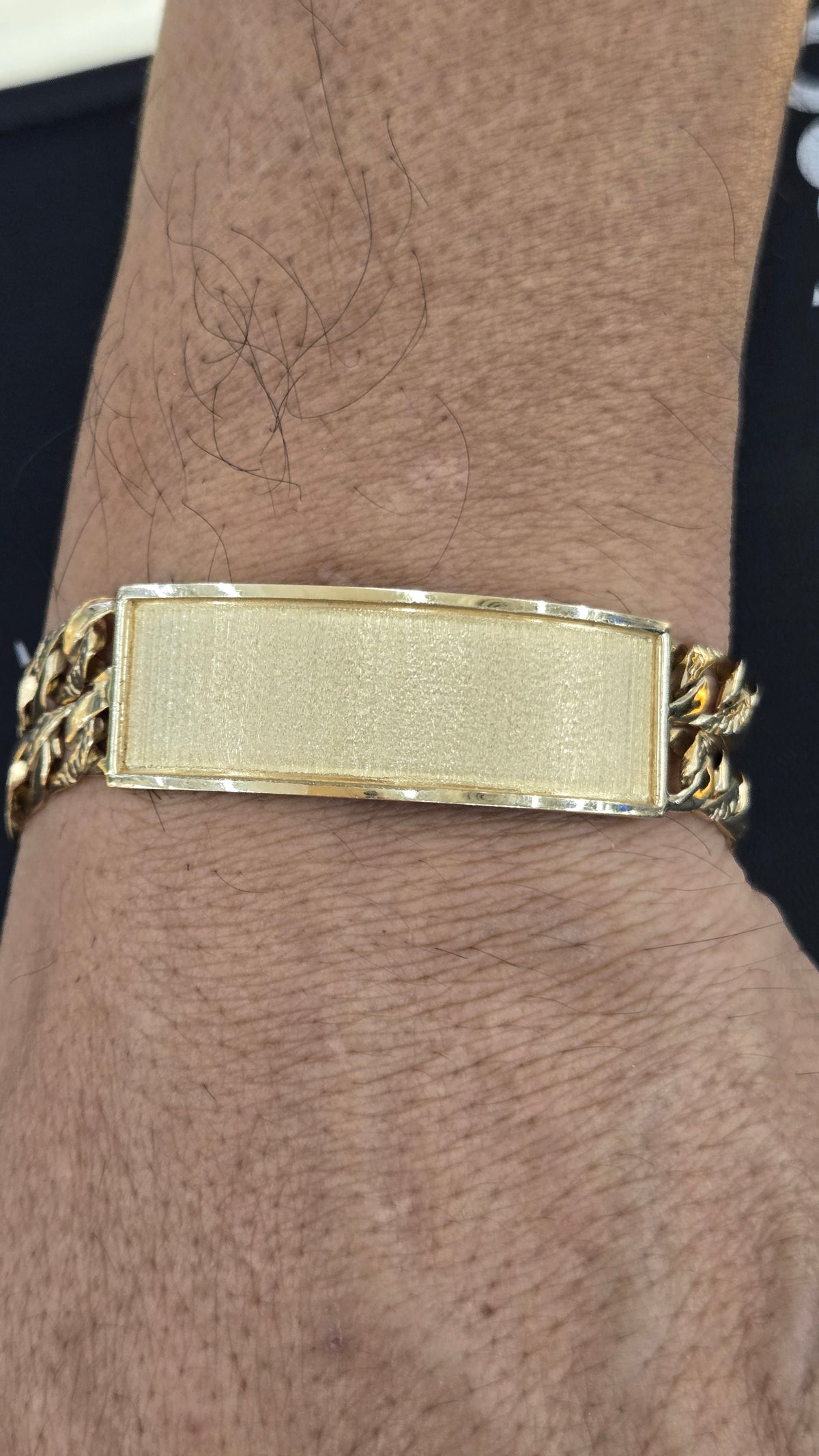 14k Gold cuban with ID Bracelet, Gold cuban Bracelet, cuban Bracelet, cuban Bracelet