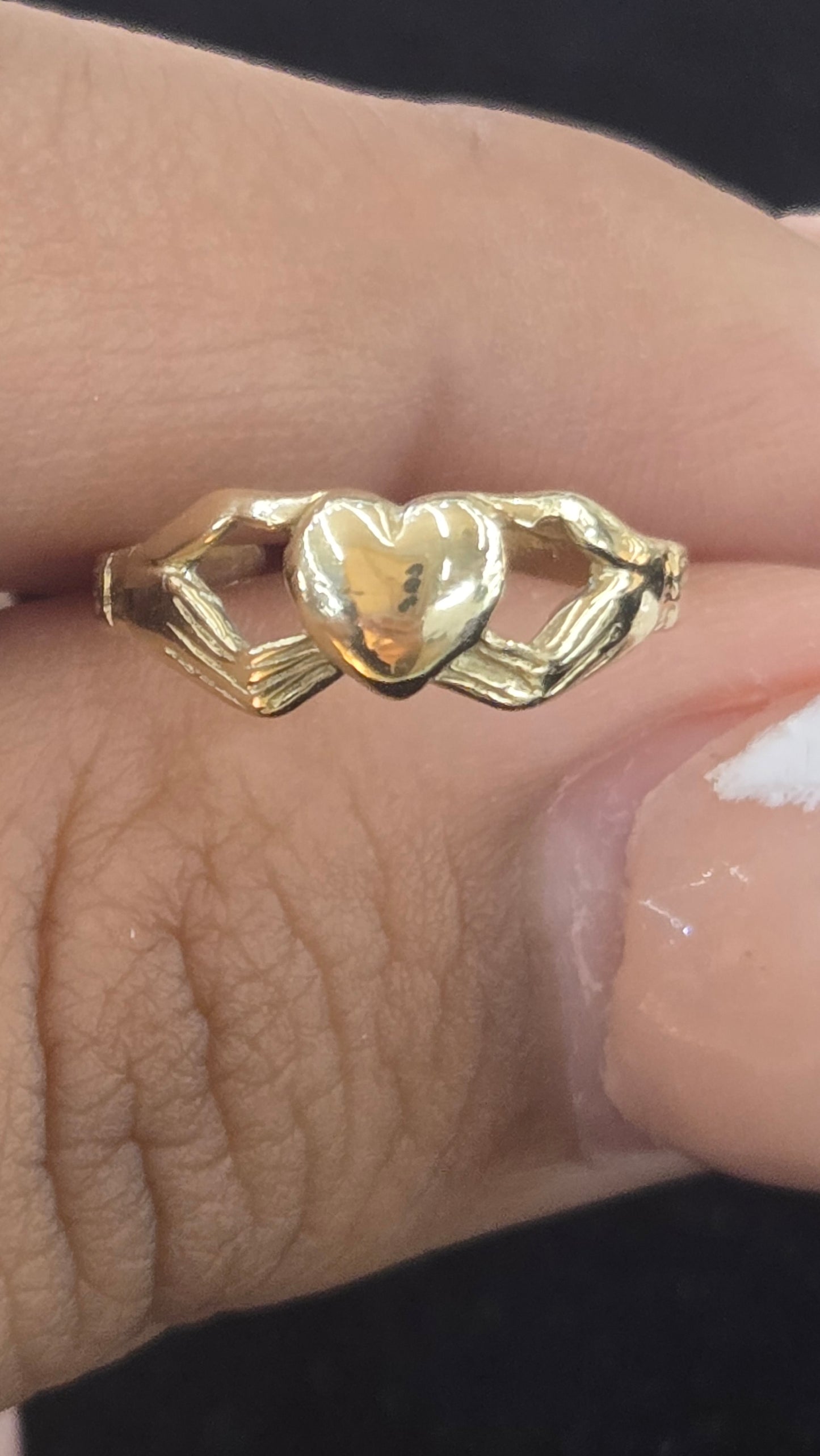 10k heart toe ring