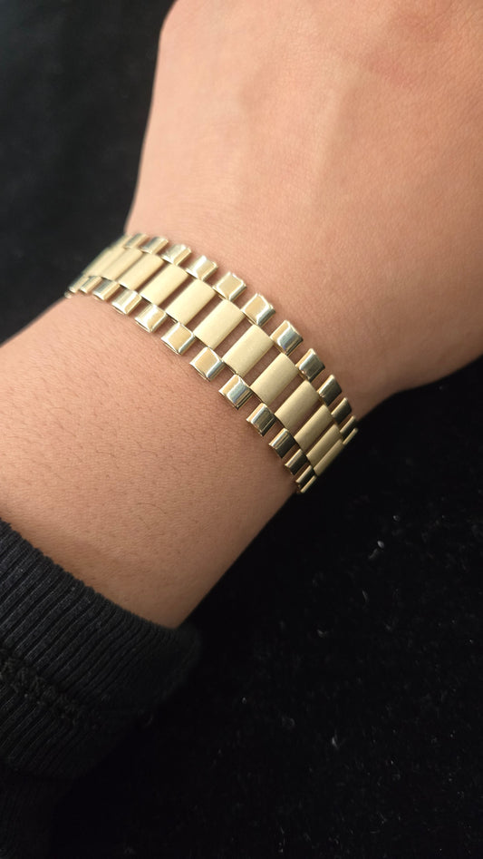 10k Gold 16mm RX link Bracelet, Presidential Bracelet, Men's Bracelet, Gold Bracelet, Rx Bracelet, Bracelet