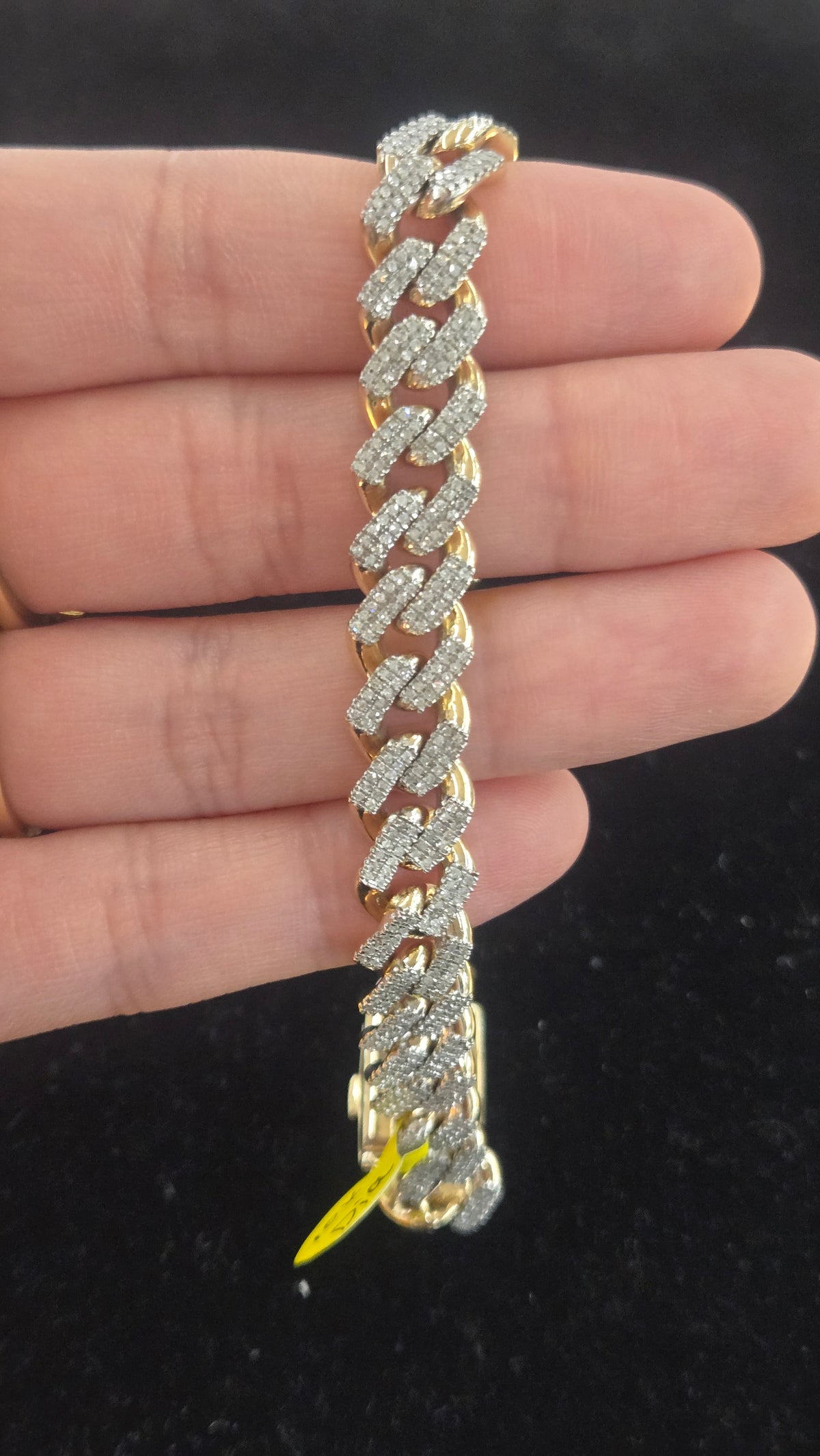 10k 9.7mm Cuban Dianond bracelet solid "9"10k Gold cuban, Gold  Bracelet, cuban Bracelet, Gold Bracelet for men's, Gift for men's Bracelet