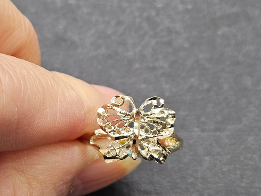 10k Butterfly Ring, 10k women's Ring, Butterfly Gold Ring, Butterfly Ring, Gift Ring for Women's, Birthday Ring