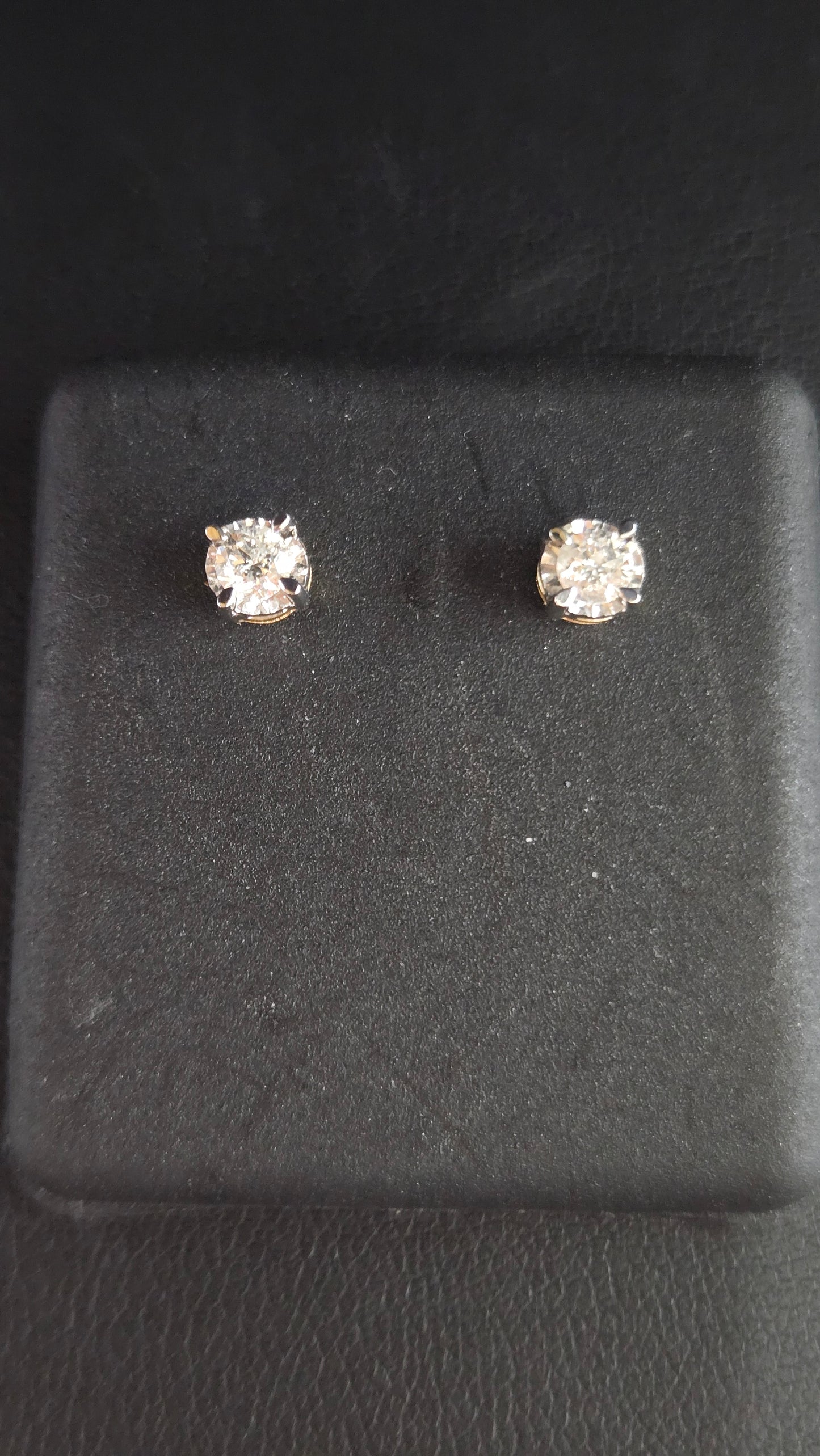 14k Gold studs Diamond Earrings, Diamond Earrings, Gifts for him her, Birthday Gift Earrings, Gold Earrings, screwback Earrings, Cluster Earrings