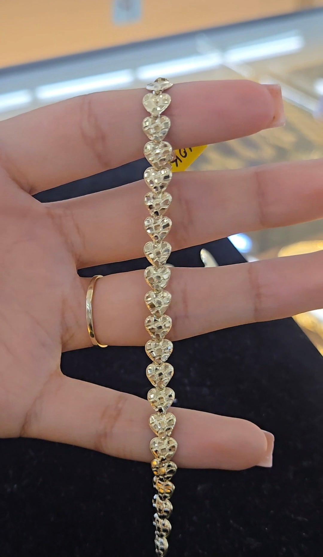 10k heart nugget bracelet