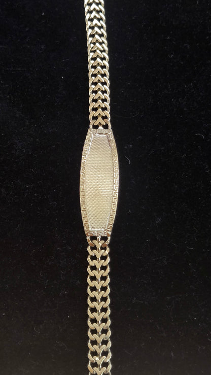 14k Gold petatillo name ID Bracelet, Gold petatillo Bracelet, petatillo Bracelet, Double Row petatillo Bracelet