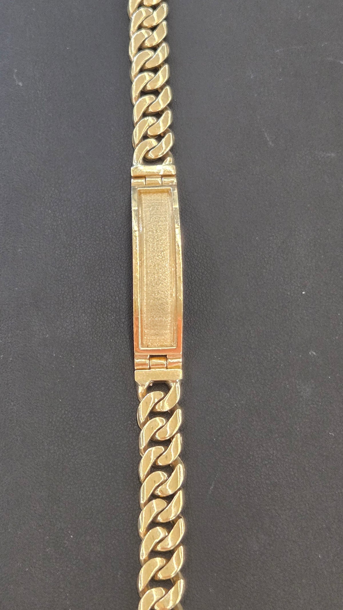 14k Gold cuban with ID Bracelet, Gold cuban Bracelet, cuban Bracelet, cuban Bracelet