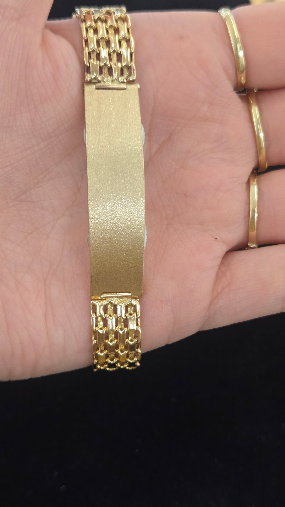 14k Gold petatillo name ID Bracelet, Gold petatillo Bracelet, petatillo Bracelet, 3 Rows petatillo Bracelet