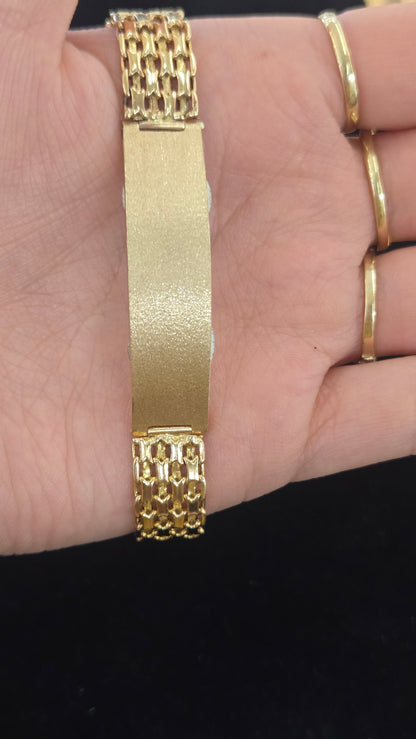 14k Gold petatillo name ID Bracelet, Gold petatillo Bracelet, petatillo Bracelet, 3 Rows petatillo Bracelet