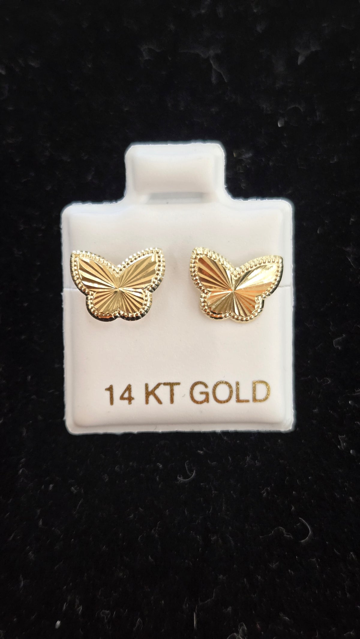 14k Butterfly earrings