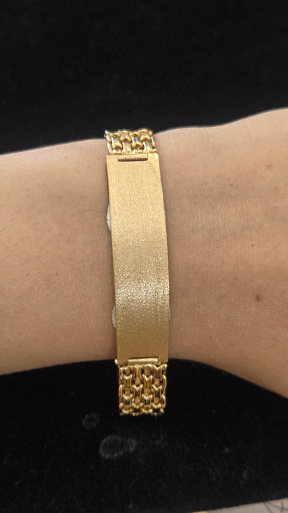 14k Gold petatillo name ID Bracelet, Gold petatillo Bracelet, petatillo Bracelet, 3 Rows petatillo Bracelet