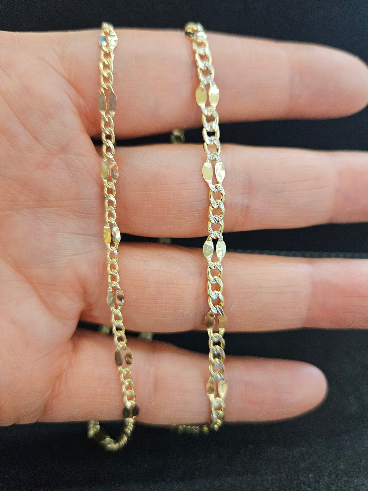 10k gold Stamped Style Anklet, Women's Gold Anklet, Gold Bracelet Gift, Birthday Gift