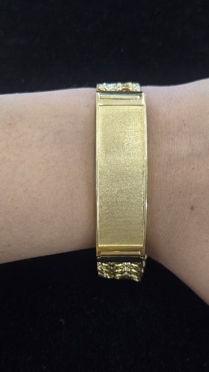 14k Gold petatillo name ID Bracelet, Gold petatillo Bracelet, petatillo Bracelet, 3 Rows petatillo Bracelet