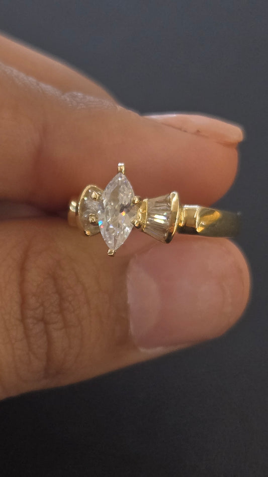 10k marquise ring