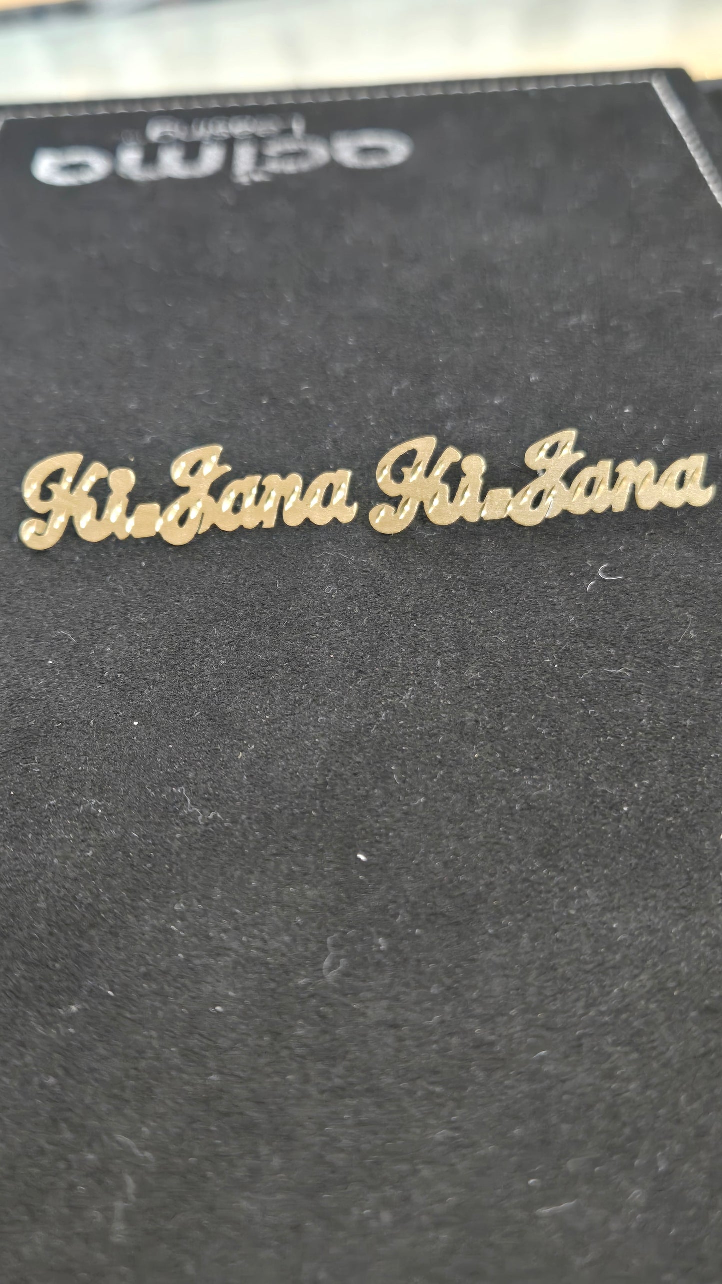 10k Gold Custom Name Earrings, Diamond Cut Finish Earrings, Gold Womens Earrings,