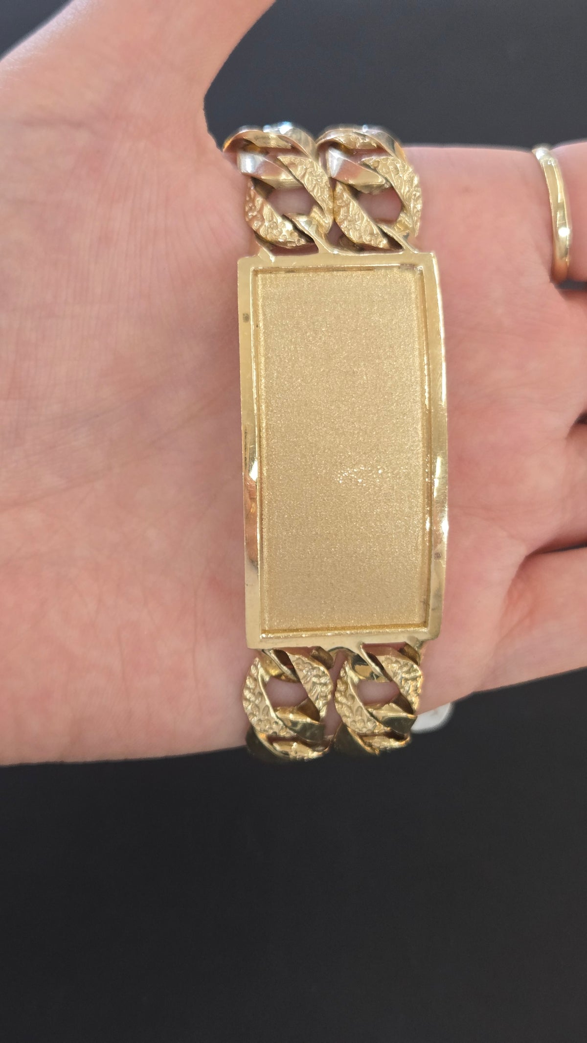 14k Gold duble cuban with ID Bracelet, Gold duble cuban Bracelet, cuban Bracelet, Double cuban Bracelet