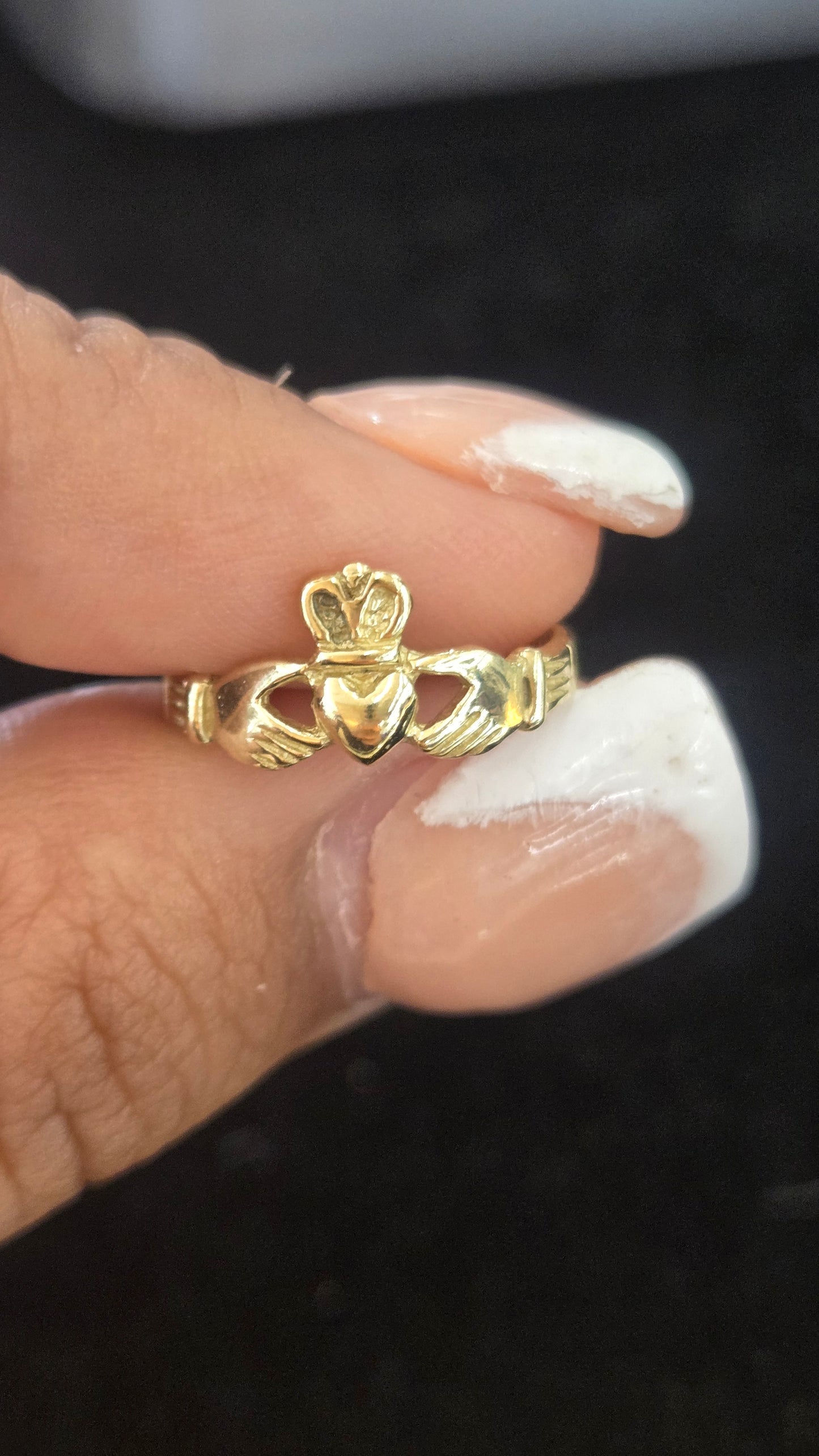 10k heart toe ring