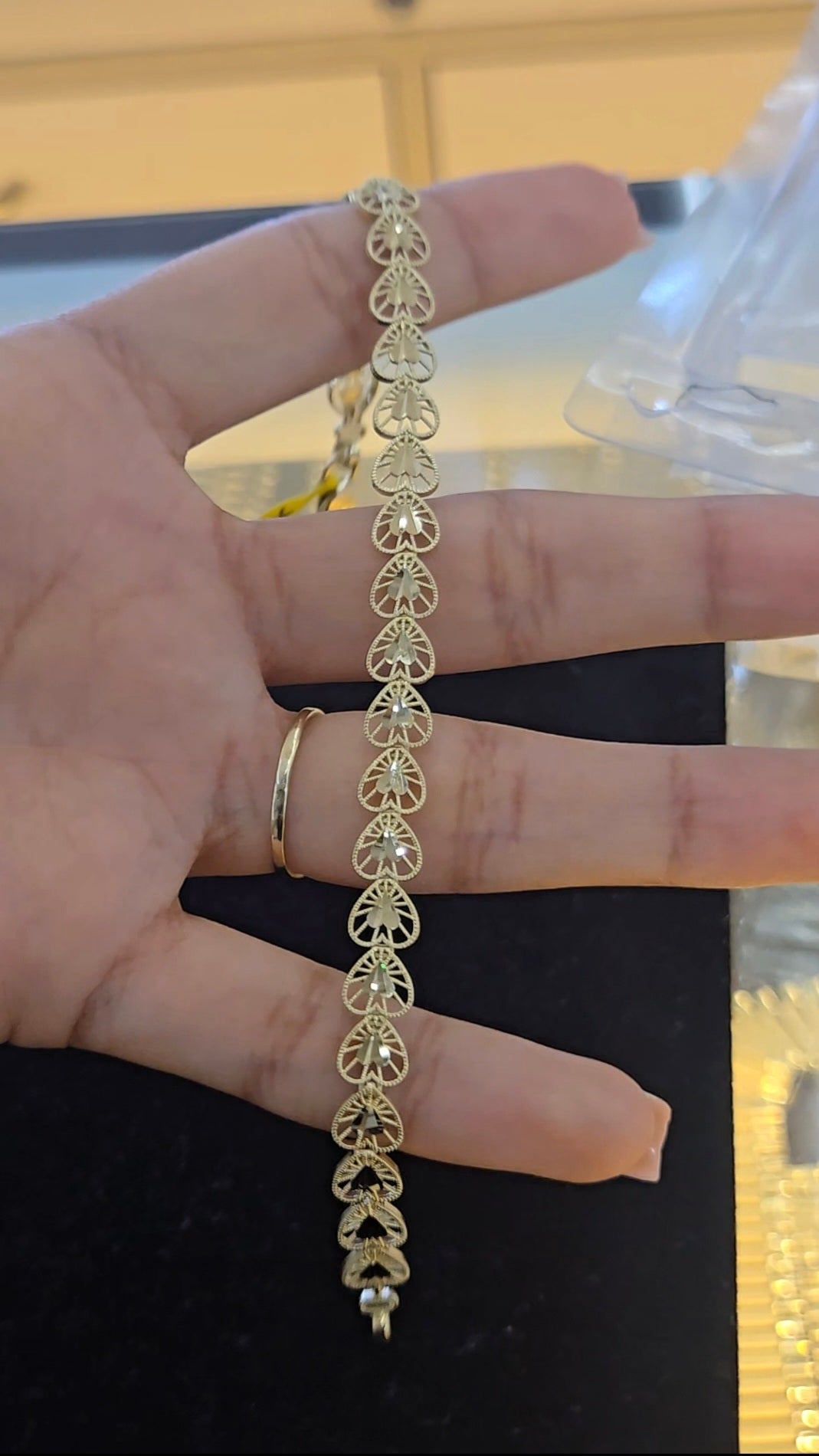 10k heart bracelet