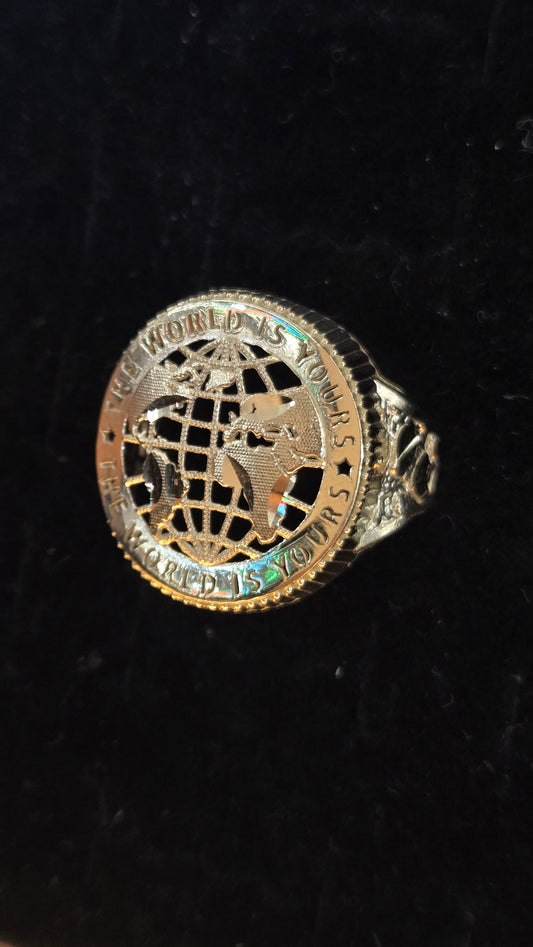 10k the world is yours ring