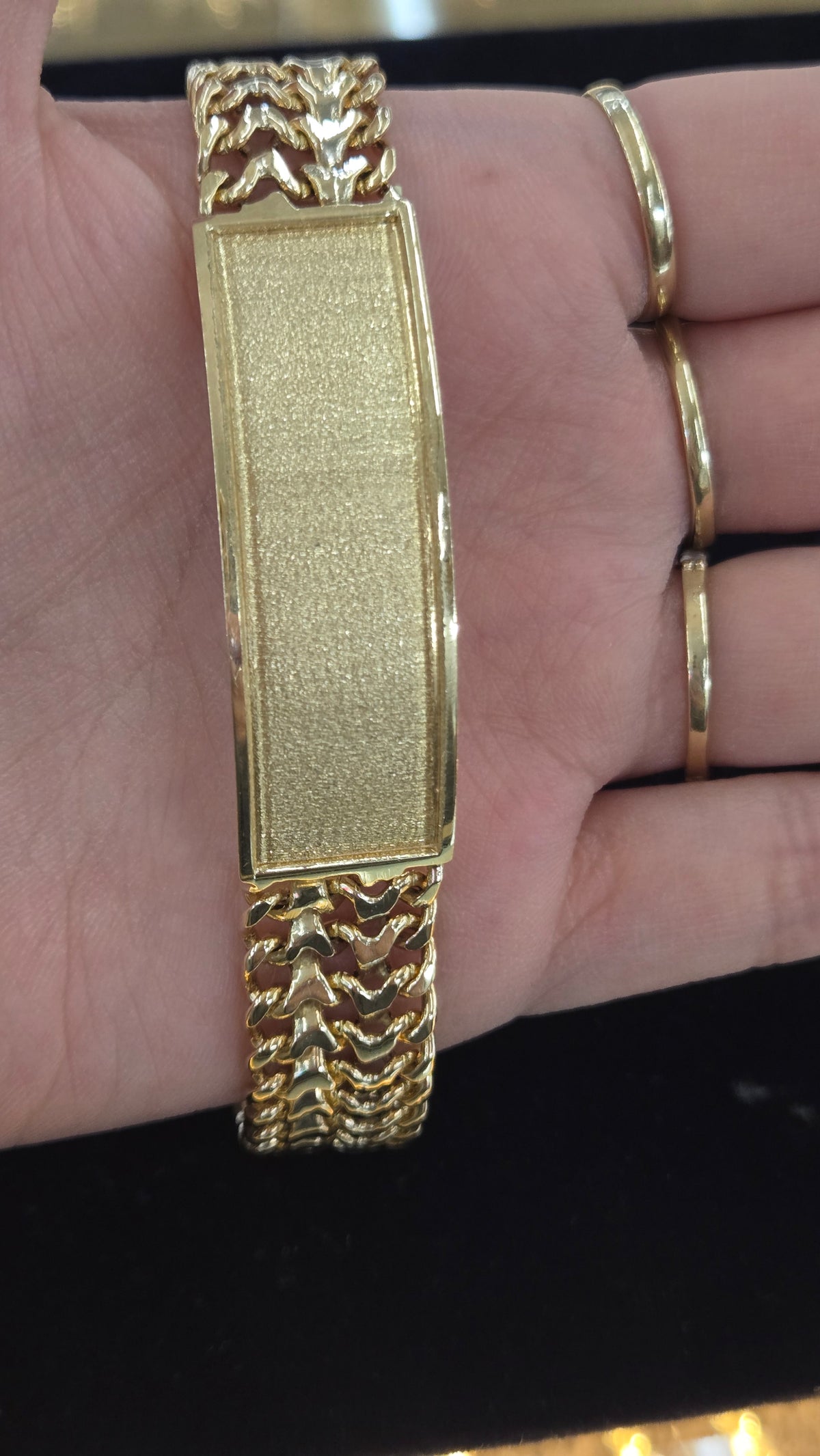 14k Gold petatillo name ID Bracelet, Gold petatillo Bracelet, petatillo Bracelet, 3 Rows petatillo Bracelet