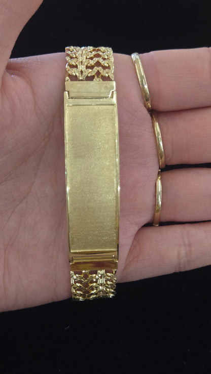 14k Gold petatillo name ID Bracelet, Gold petatillo Bracelet, petatillo Bracelet, 3 Rows petatillo Bracelet
