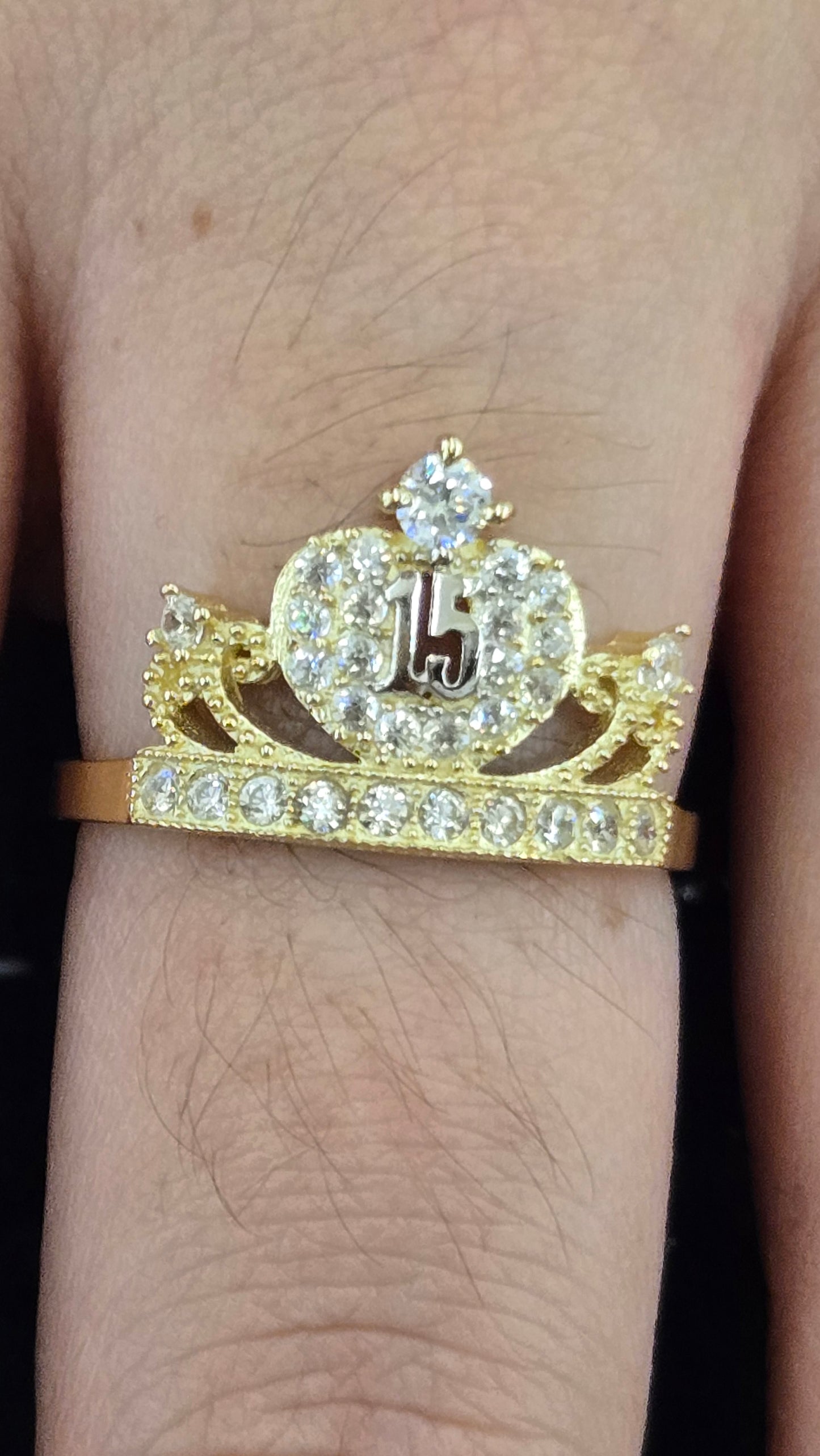 14k Quinceañera ring