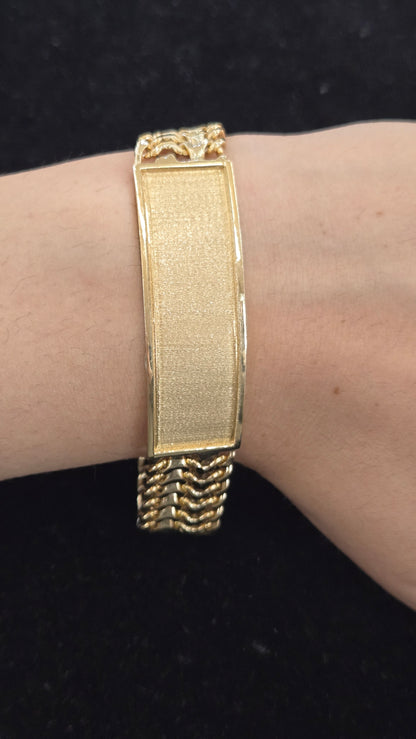 14k Gold petatillo name ID Bracelet, Gold petatillo Bracelet, petatillo Bracelet, 3 Rows petatillo Bracelet