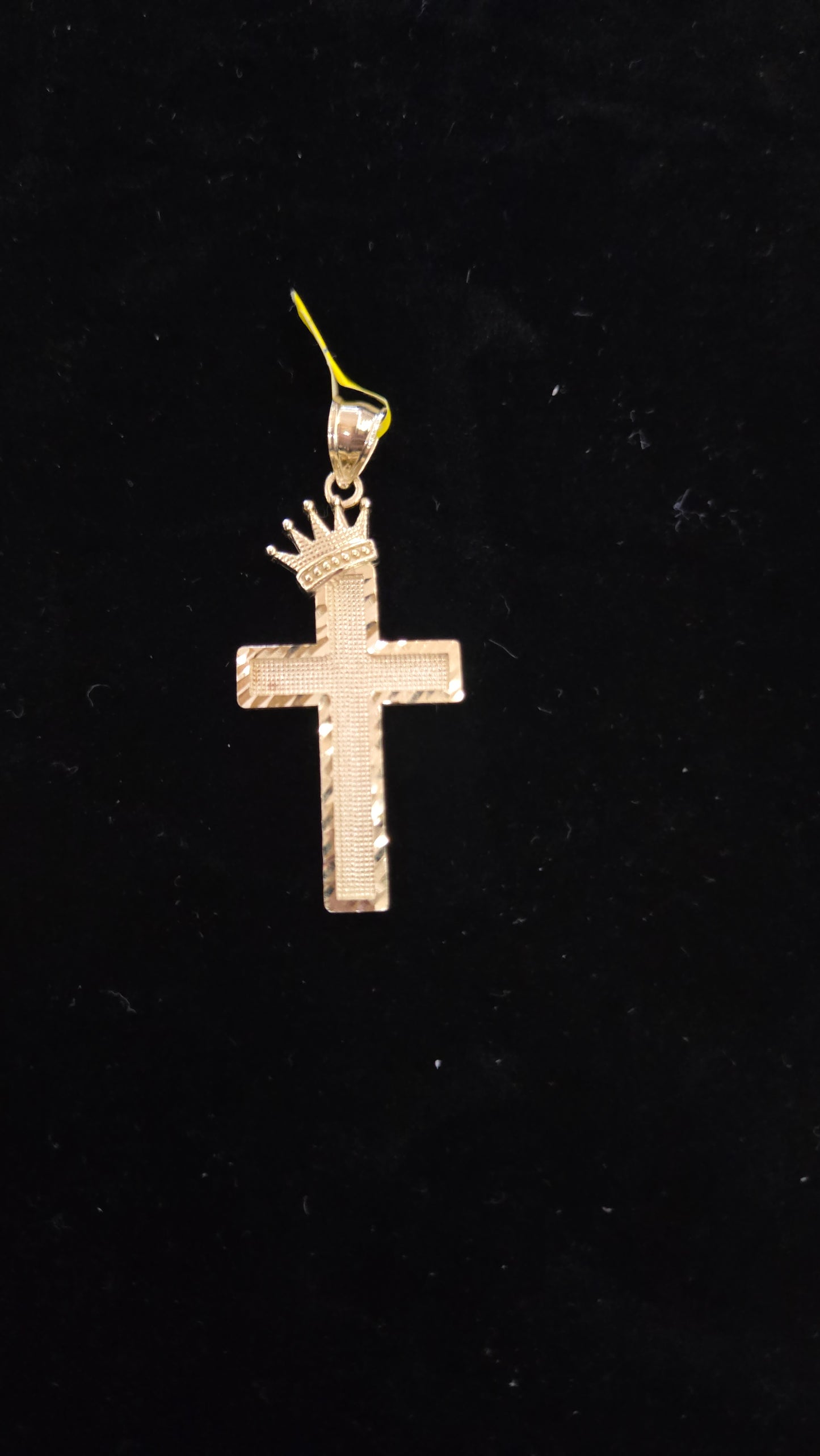 10k Gold Solid Cross Pendant with crown , Big 10k Gold Cross Pendant, Solid Gold Cross, Gold Jewelry Gift, Father's Day / Birthday Gift,cross Pendant, Religious Pendant